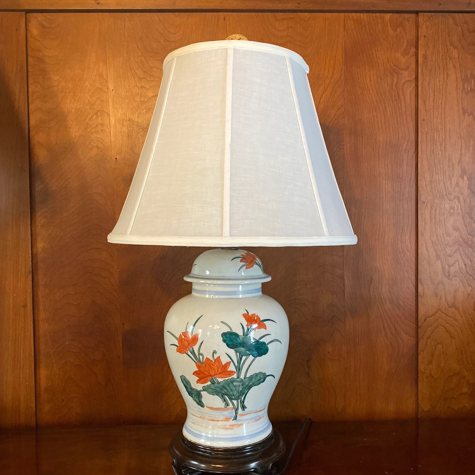 1980s Chinoiserie Ginger Jar Table Lamp - 6