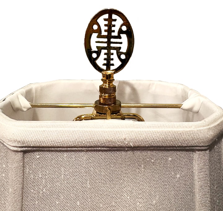 Rare Vintage Ralph Lauren Blue & White Dragon Chinoiserie Porcelain Table Lamp With Brass and Wood B - 10