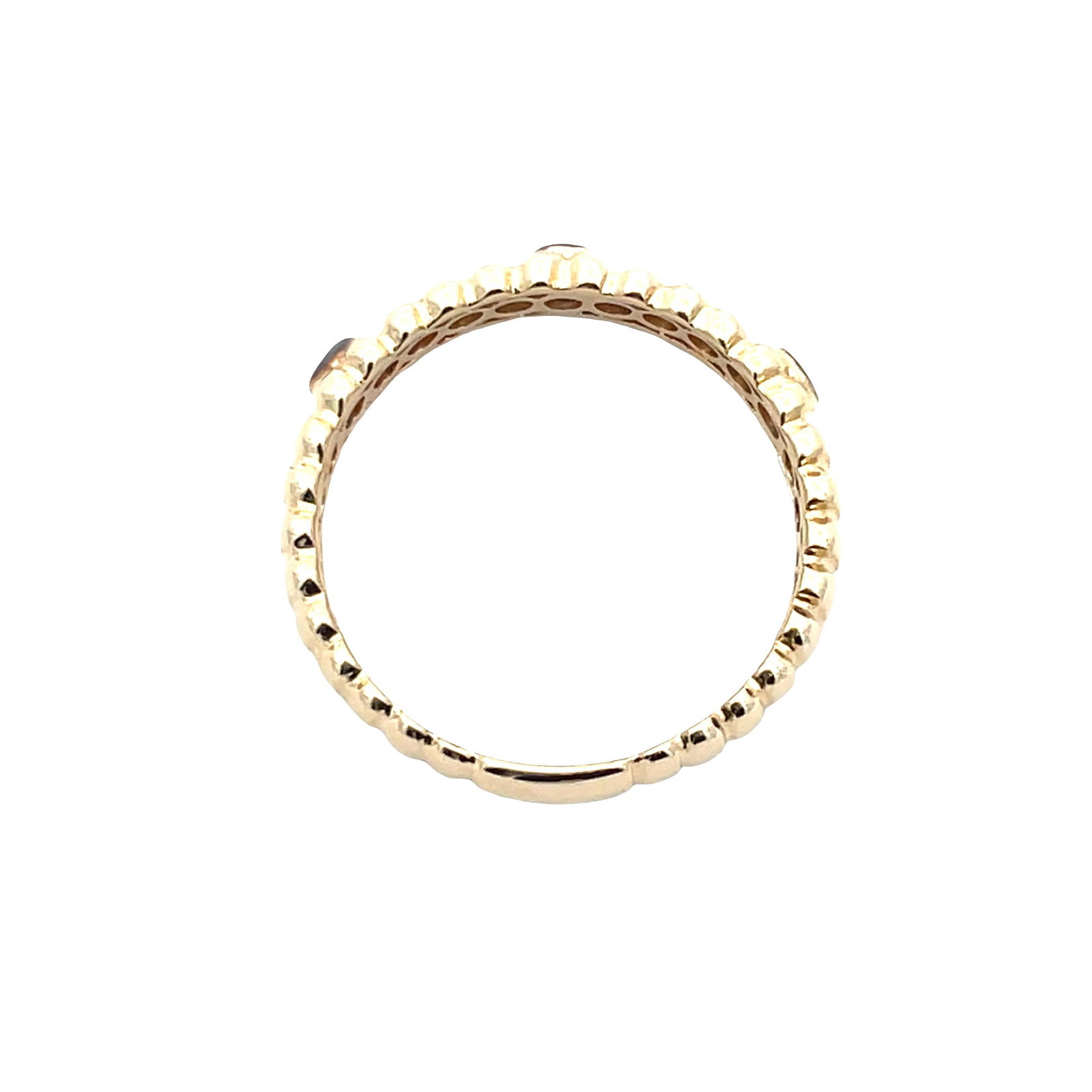 14k Yellow Gold Sapphire Band Ring, Size 6.75 - 3