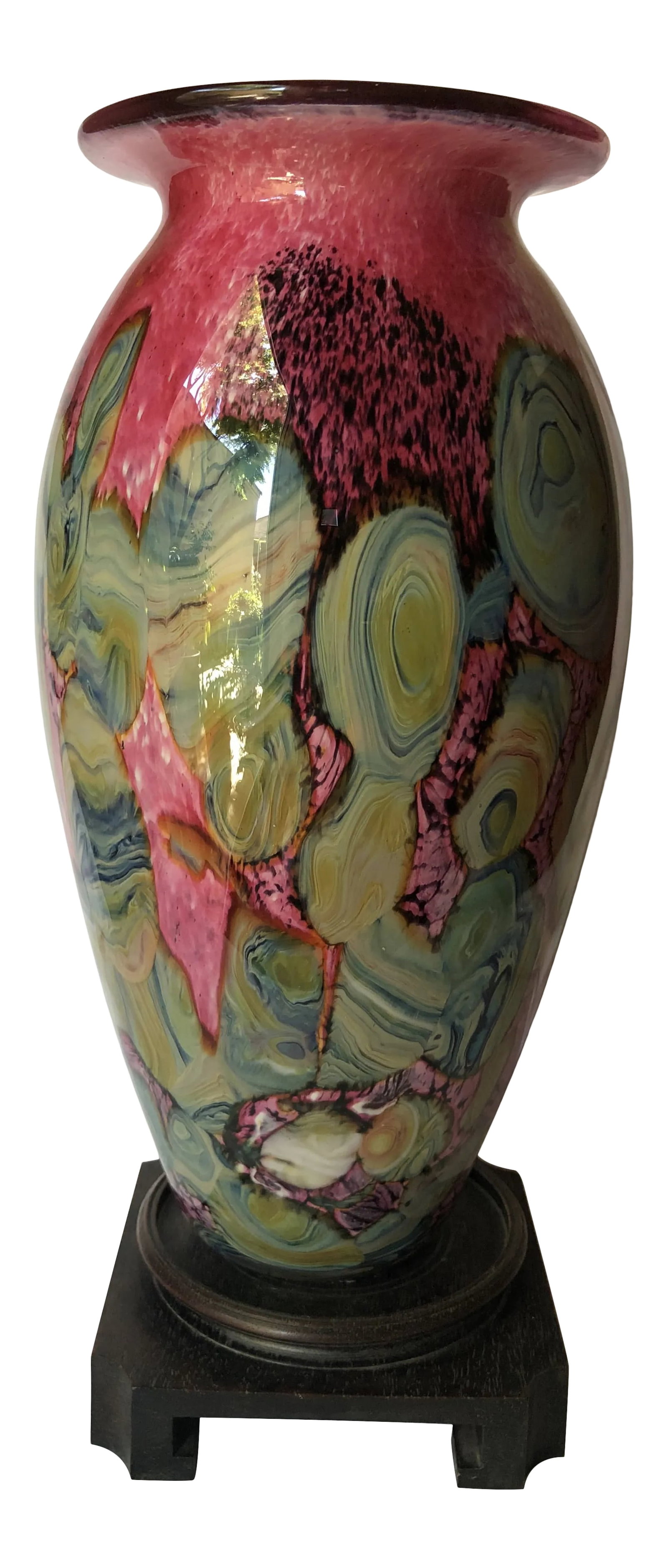 2003 Robert Eickholt Signed Art Glass Vase (1 of 6)