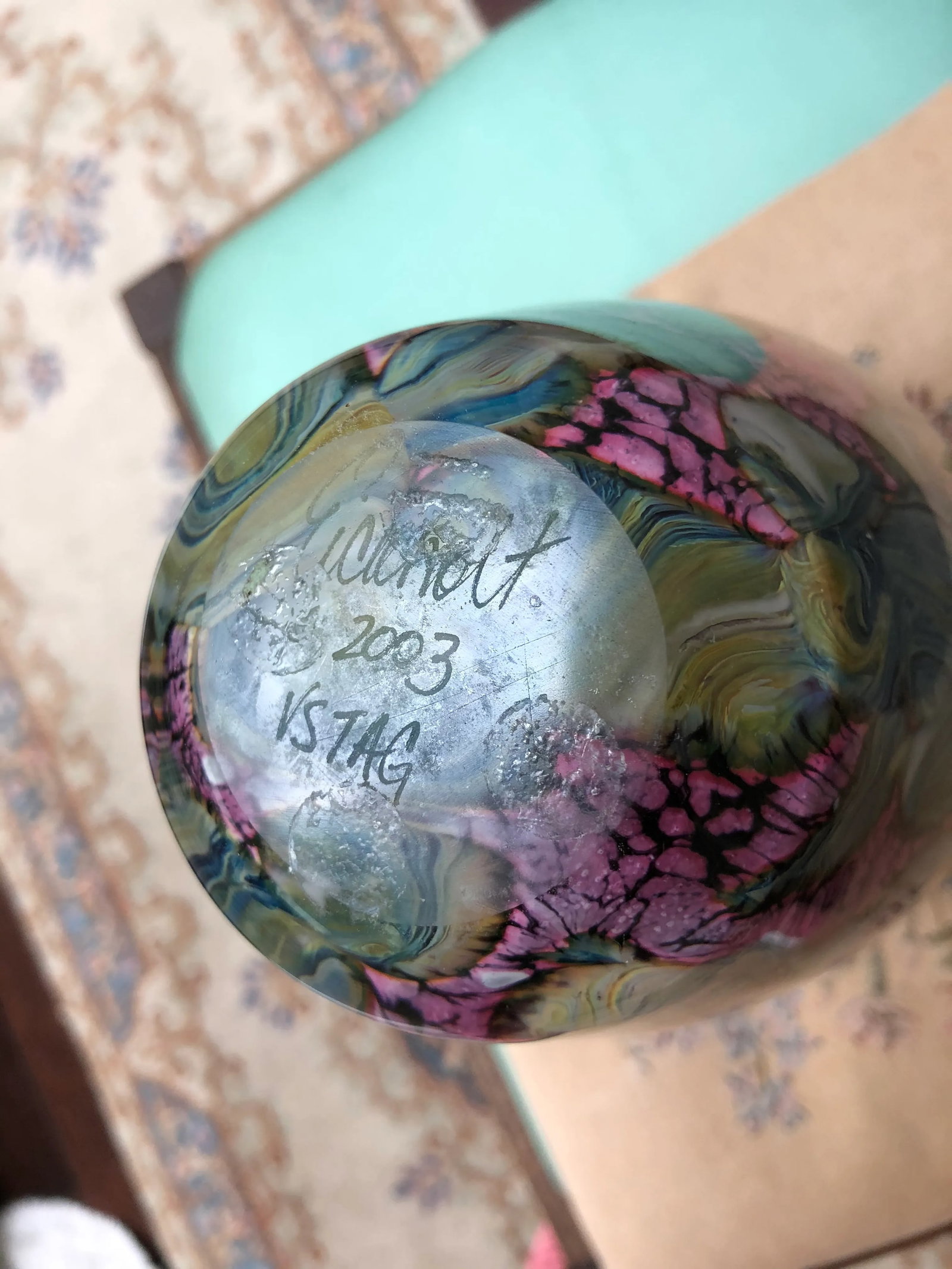 2003 Robert Eickholt Signed Art Glass Vase - 2