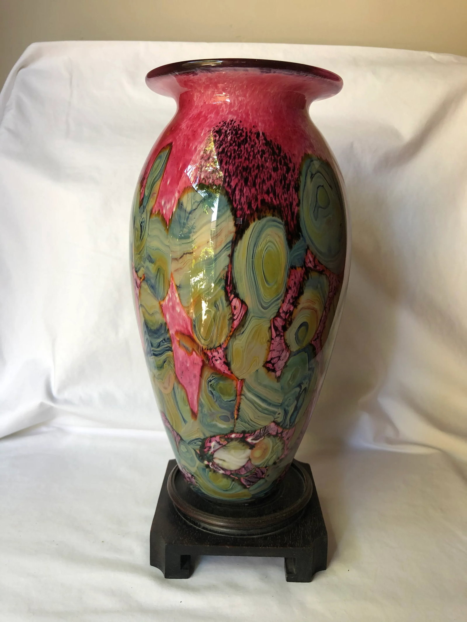 2003 Robert Eickholt Signed Art Glass Vase - 6