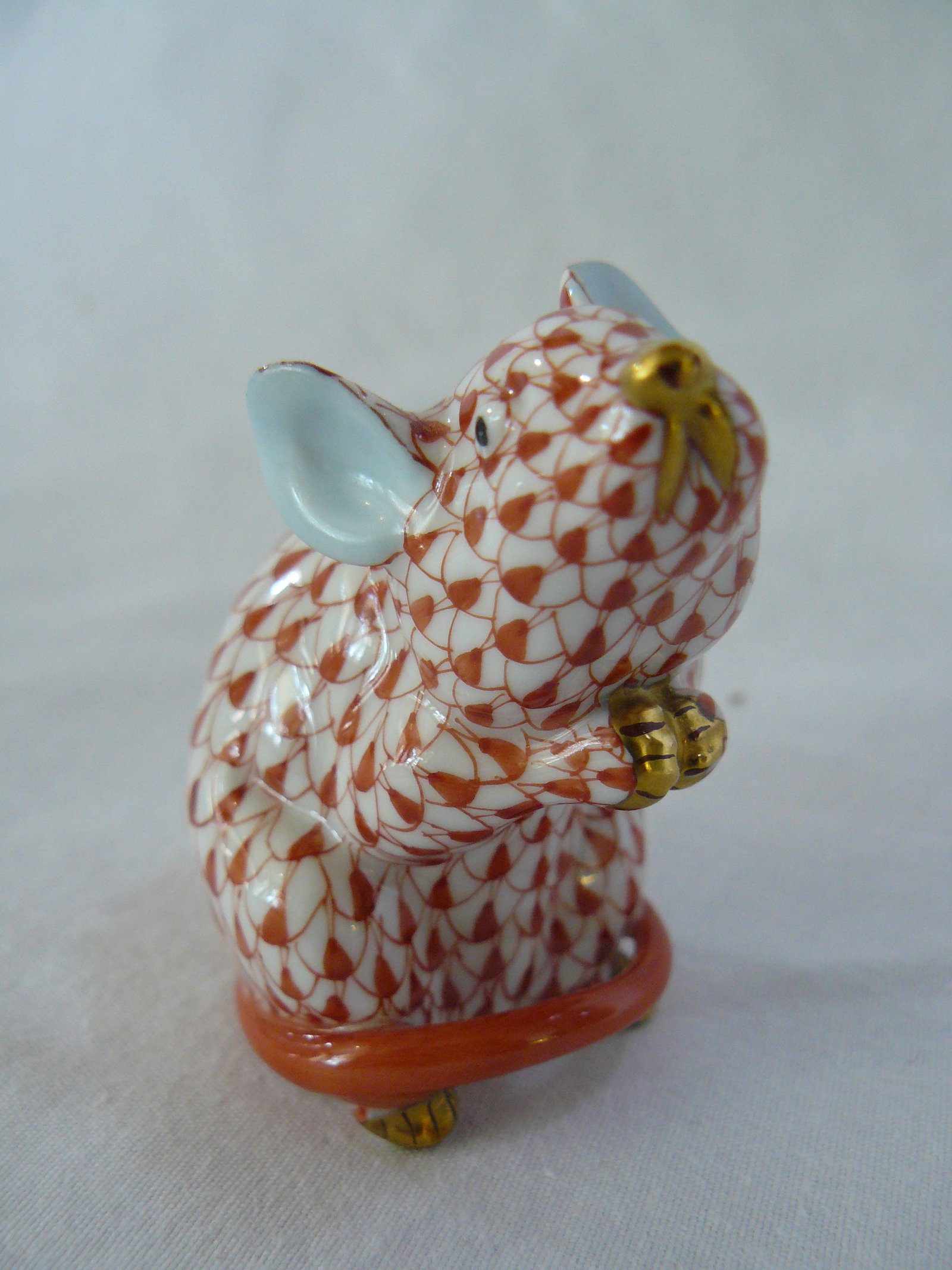 Herend Rust Fishnet Mouse - 2