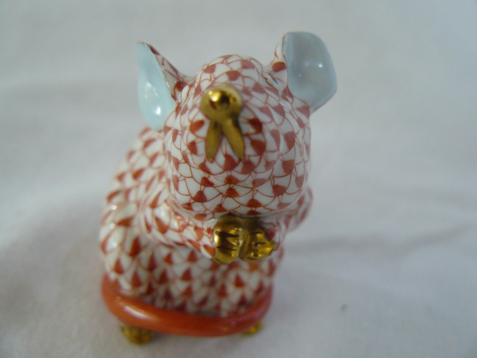 Herend Rust Fishnet Mouse - 4
