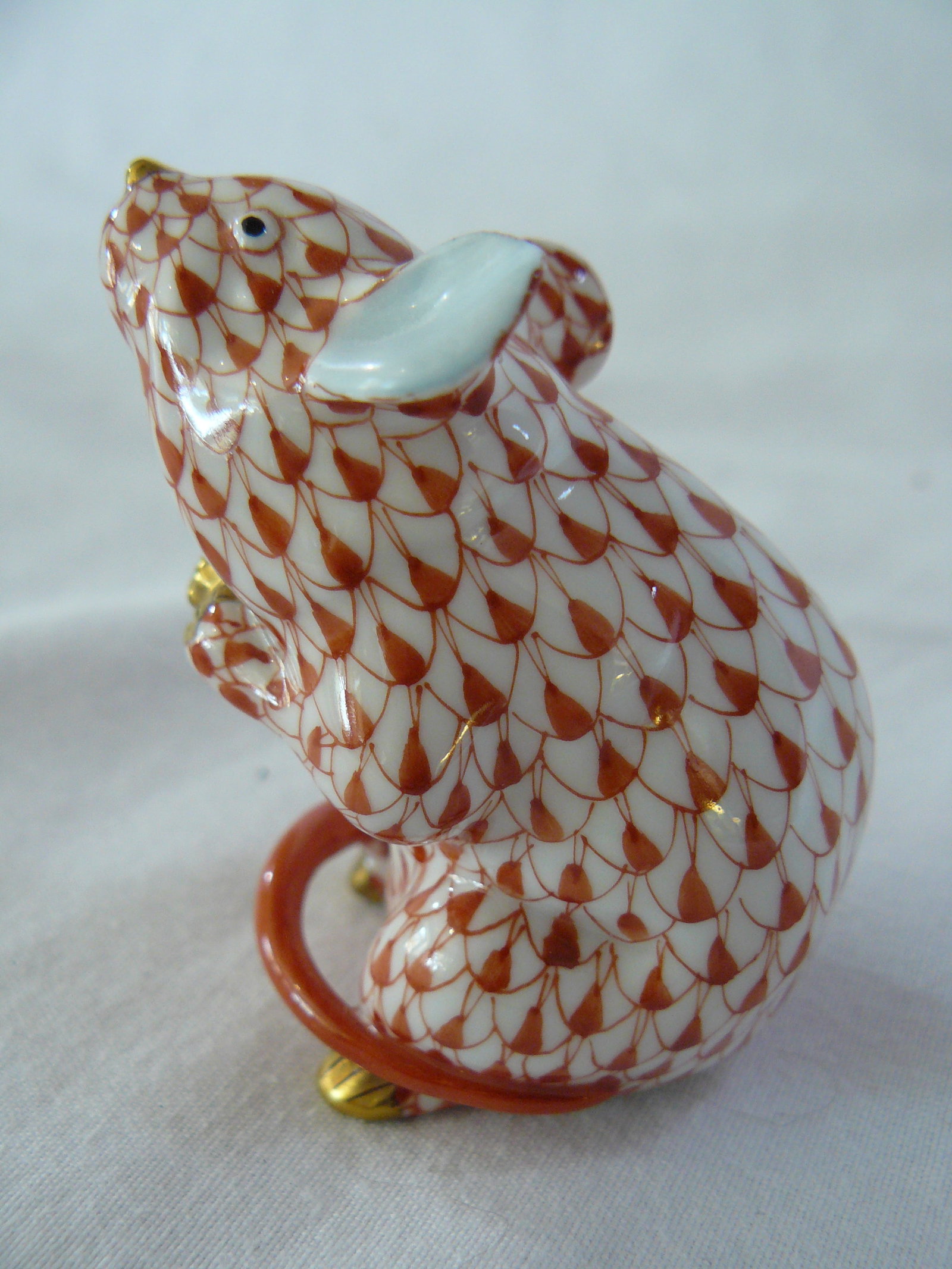 Herend Rust Fishnet Mouse - 6