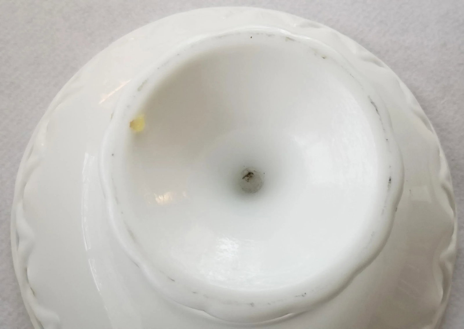 Vintage Fenton Extra Large Milk Glass Pedestal Bowl - 8
