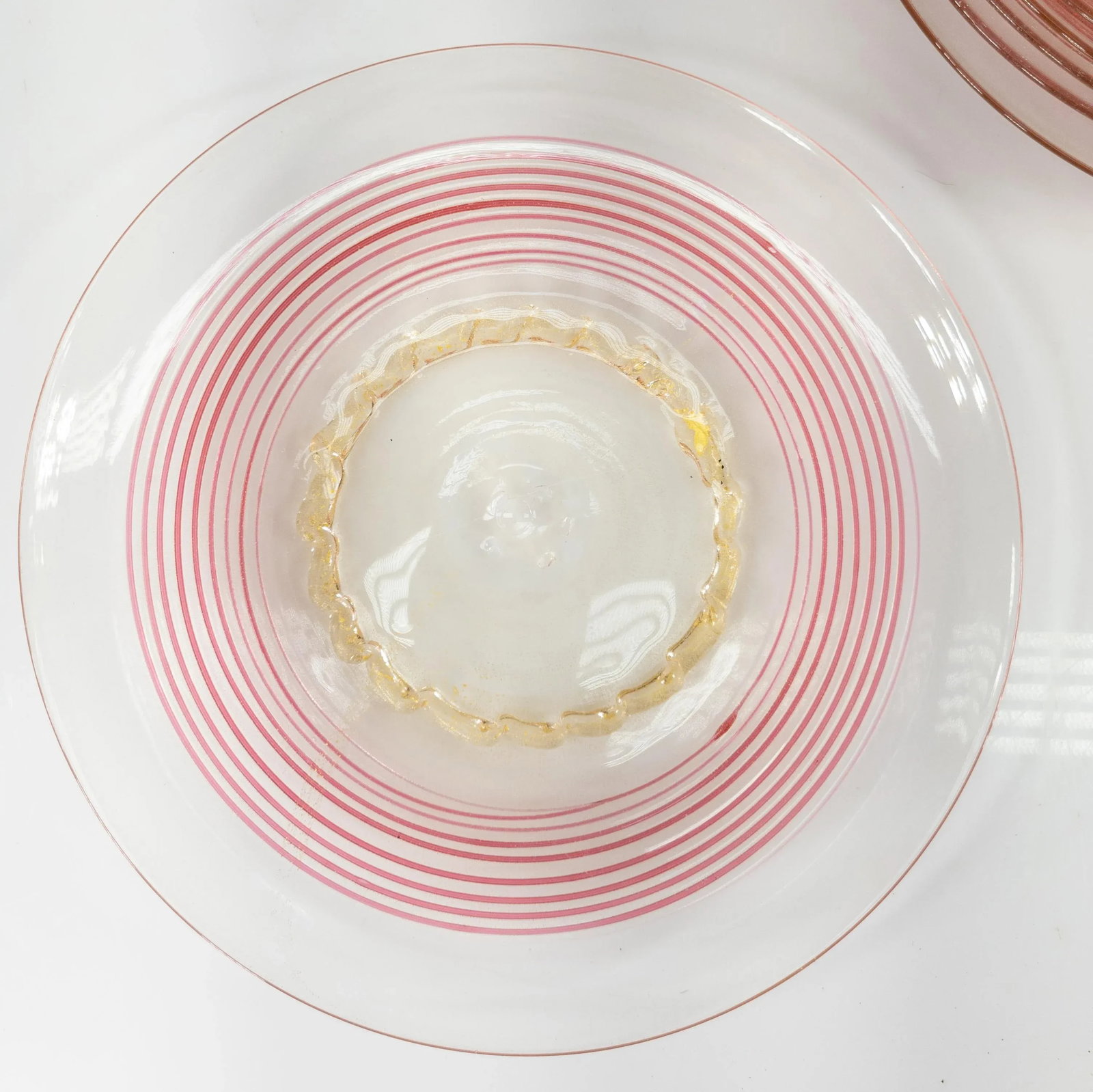 Mid 20th Century Italian Murano Venetian Glass Dinner or Salad Plates - Set of 12 - 2