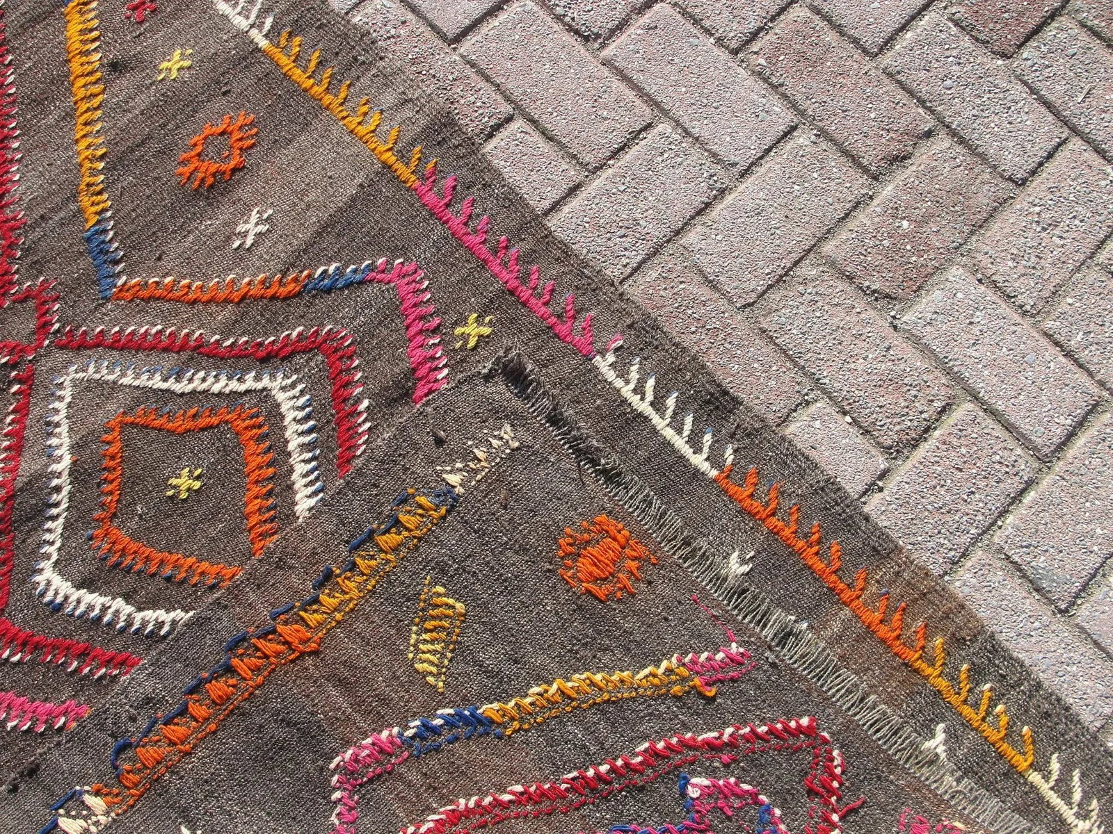 Vintage Turkish Kilim Runner Rug , Area Kilim for Livingroom,Bedroom , - 10
