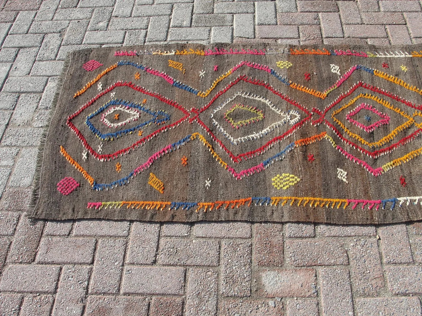 Vintage Turkish Kilim Runner Rug , Area Kilim for Livingroom,Bedroom , - 6
