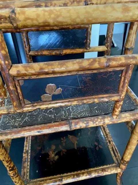 19th Century English Bamboo Chinoiserie Tortoise Shell Magazine Stand - 11