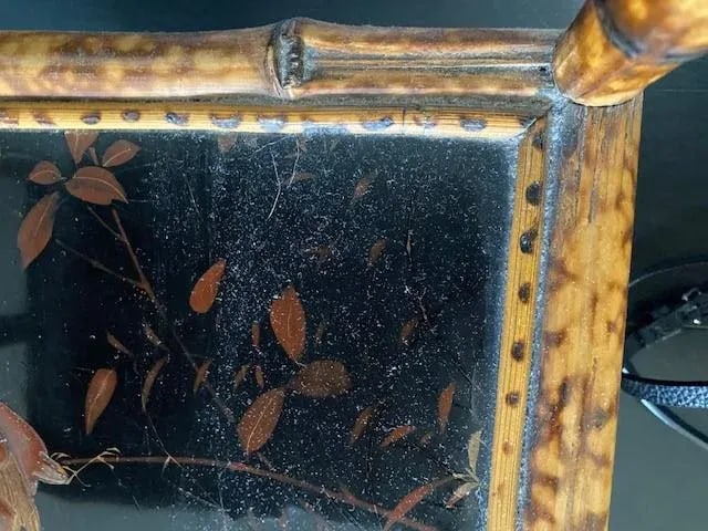 19th Century English Bamboo Chinoiserie Tortoise Shell Magazine Stand - 5