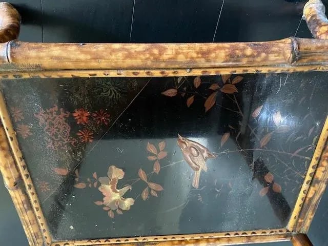 19th Century English Bamboo Chinoiserie Tortoise Shell Magazine Stand - 9