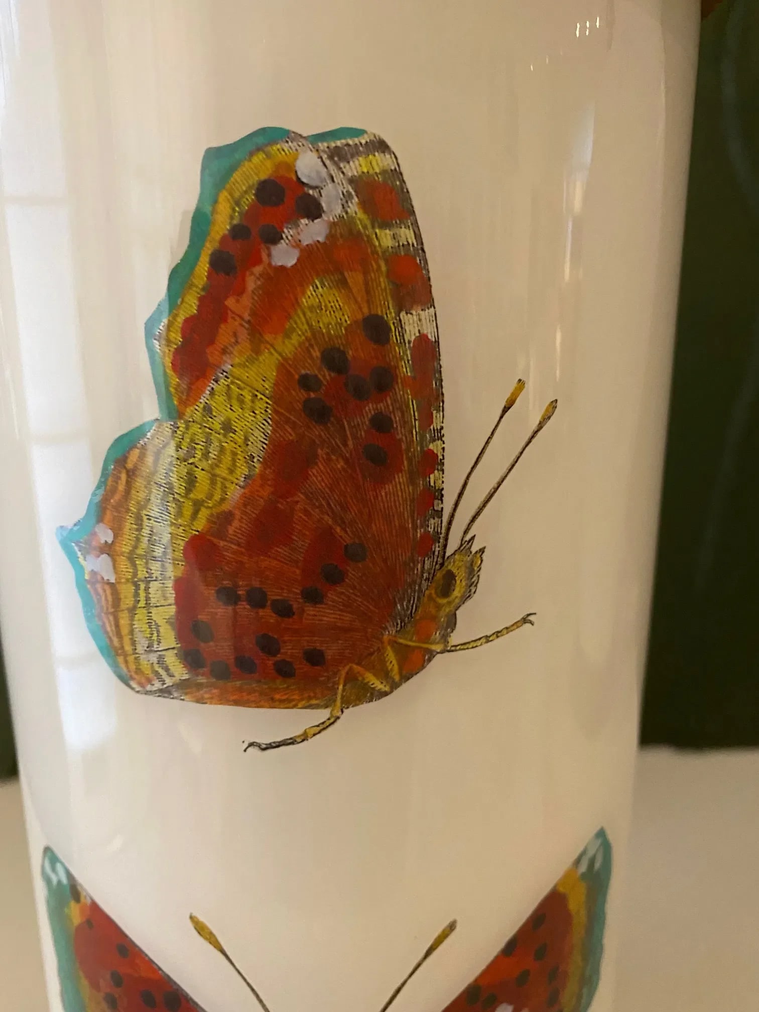 Terracotta Butterfly Study Lamp by Liz Marsh - 2