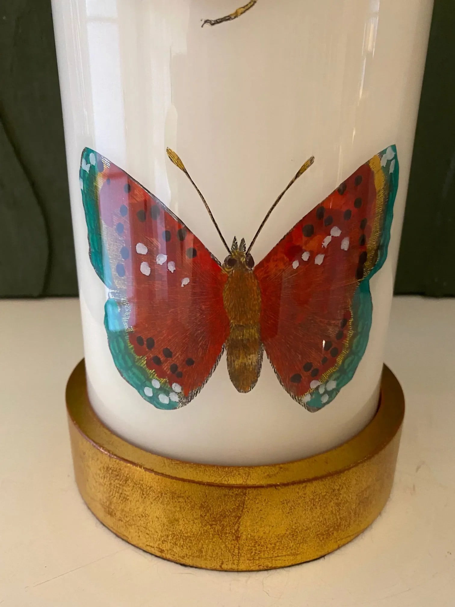 Terracotta Butterfly Study Lamp by Liz Marsh - 3