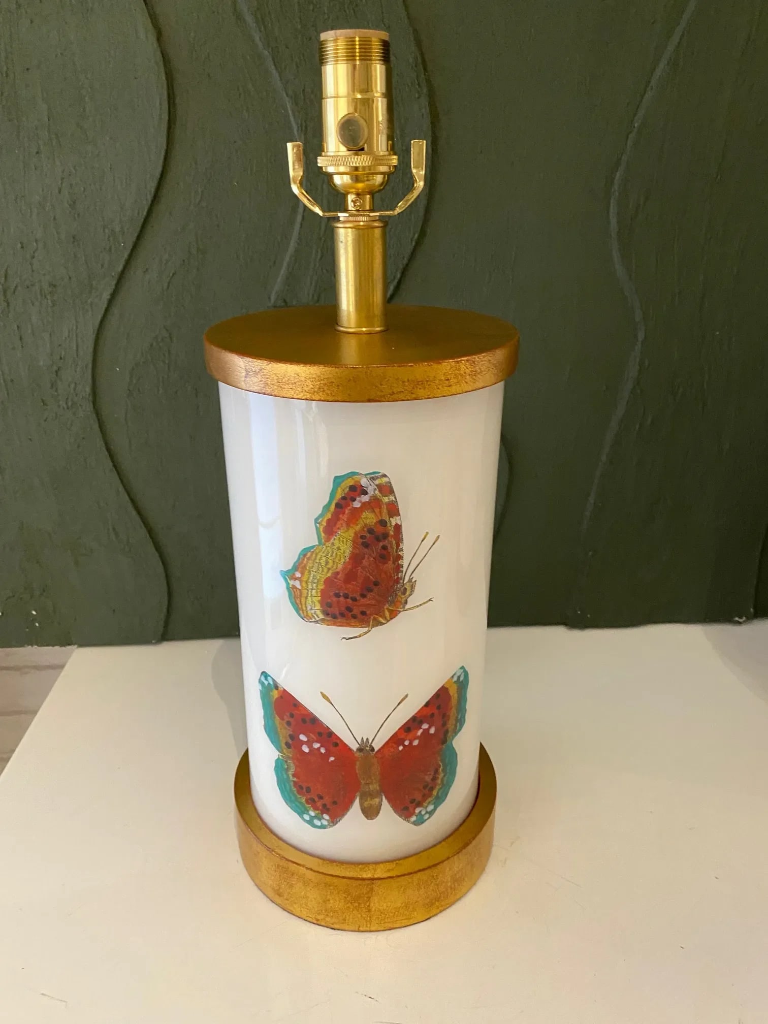 Terracotta Butterfly Study Lamp by Liz Marsh - 4