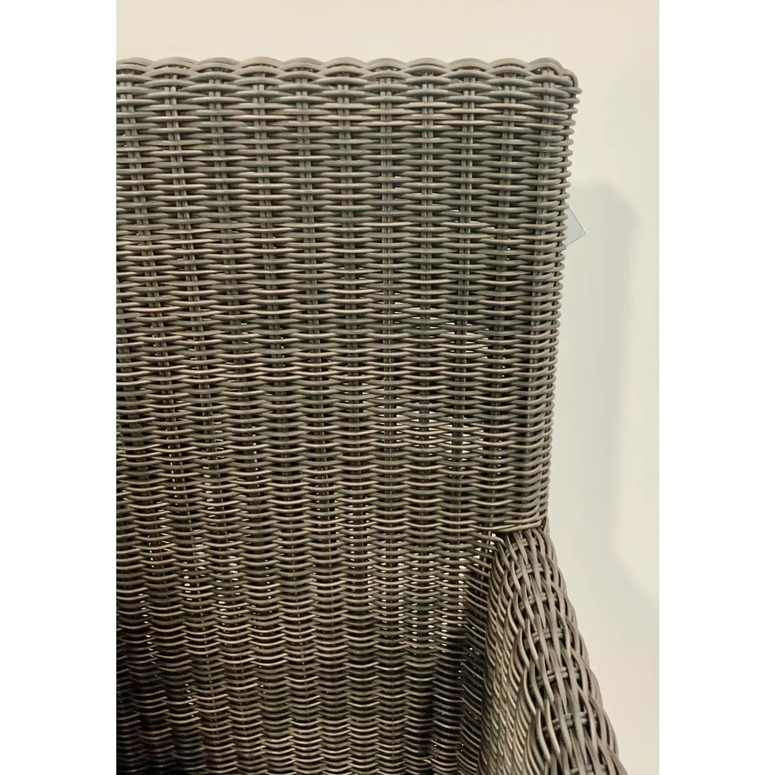Thomas Pheasant for Baker / McGuire Modern Chocolate Brown Woven Resin Outdoor Dining Chairs Pair - 4