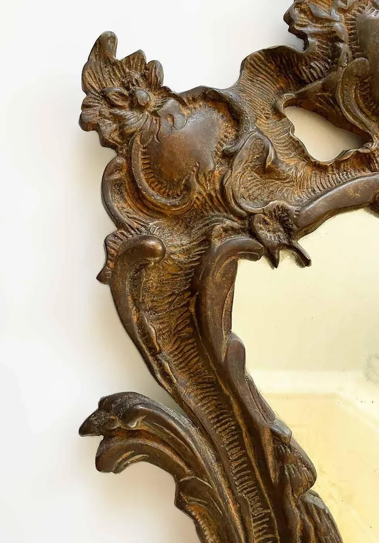 Antique Bronze Wall Sconces - A Pair - 4