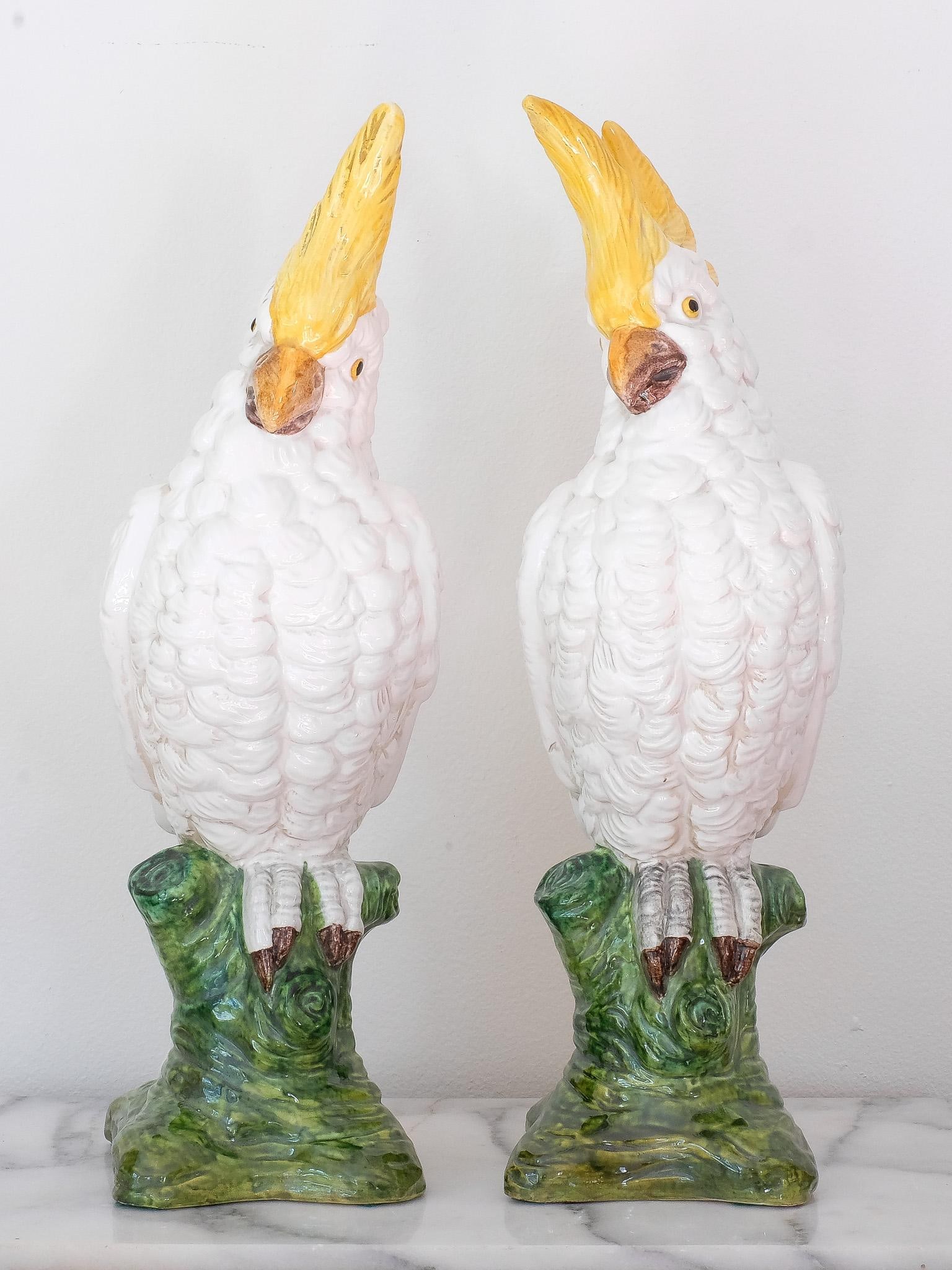 Vintage Ceramic Italian Cockatoo Pair - 2