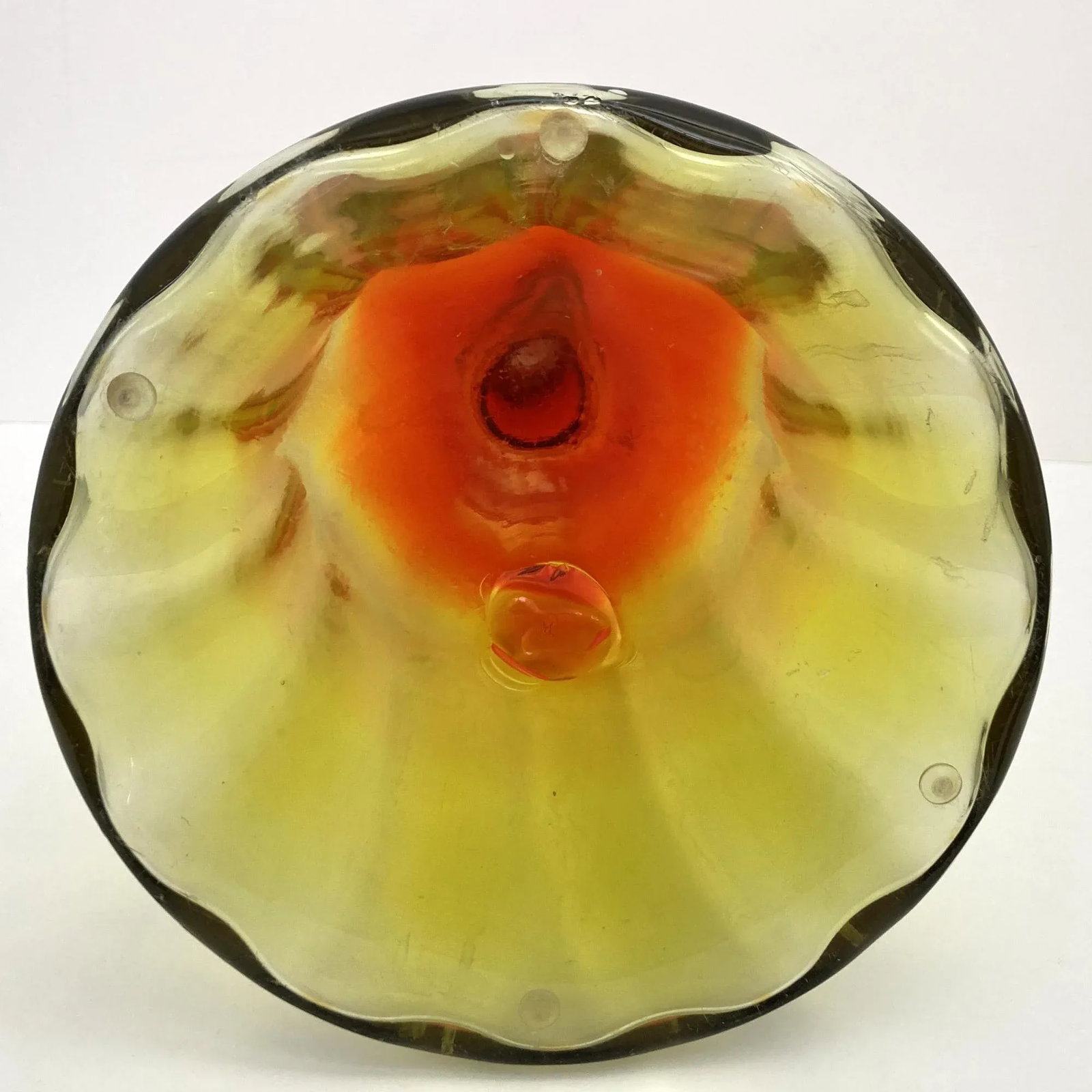 Mid-Century Blenko Amberina Bell Shape Decanter - 11