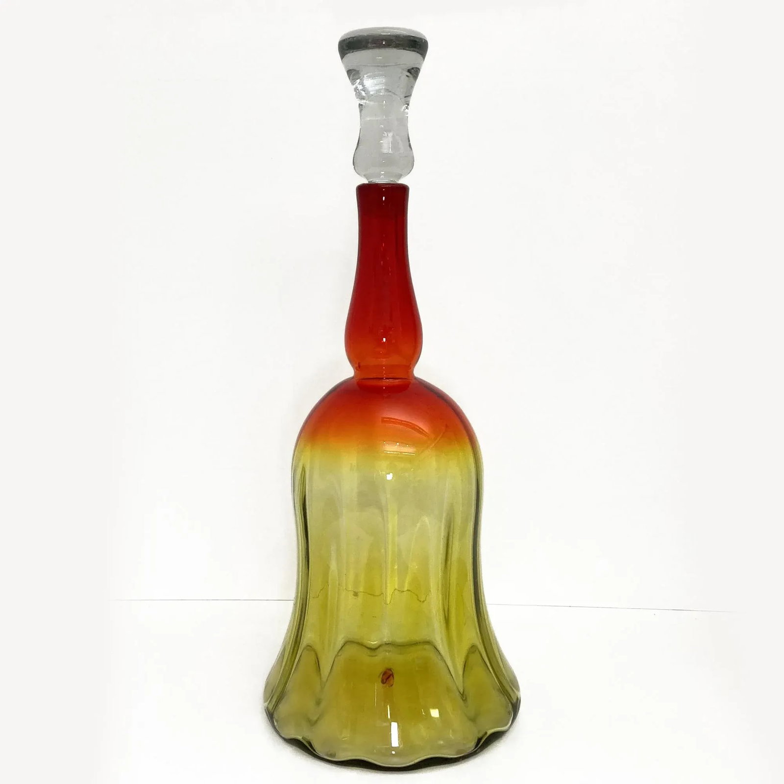 Mid-Century Blenko Amberina Bell Shape Decanter - 2