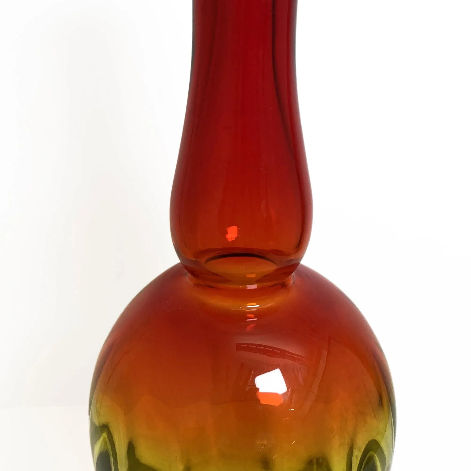 Mid-Century Blenko Amberina Bell Shape Decanter - 5