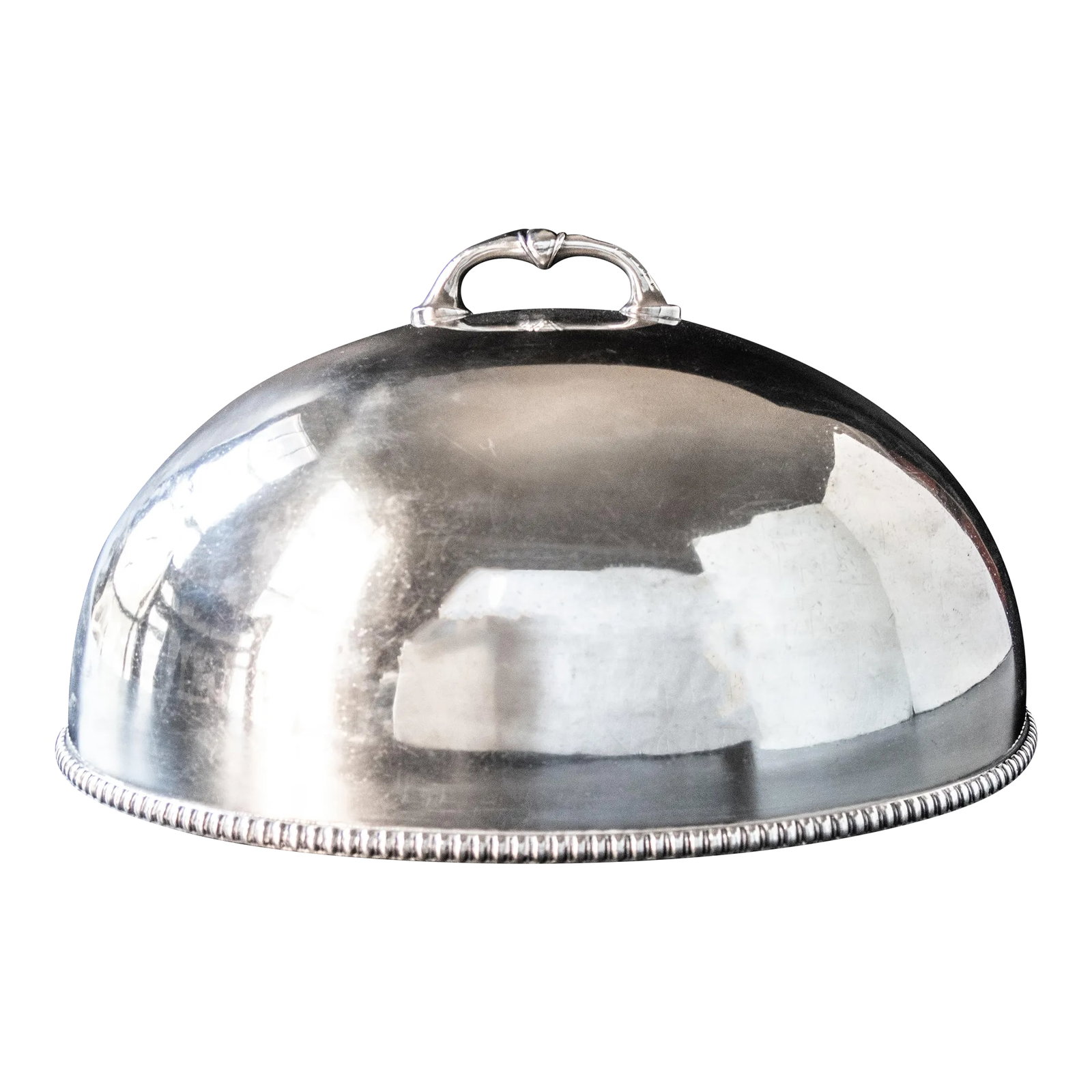 Antique Hotel Metropole Silverplate Meat Dome Food Cloche: Large, antique, silver plate/ silver soldered, meat dome/ cloche by Wallace Bros, circa late 1800s. This gorgeous dome was used to cover meat (turkey, roasts, etc) or other foods in the hotels. This