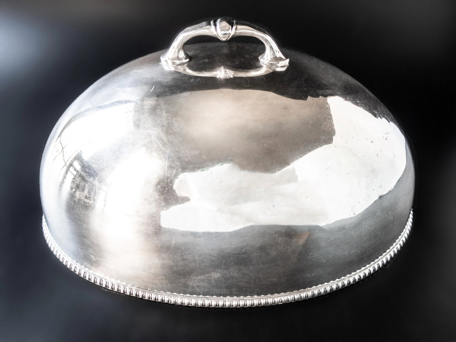 Antique Hotel Metropole Silverplate Meat Dome Food Cloche - 2