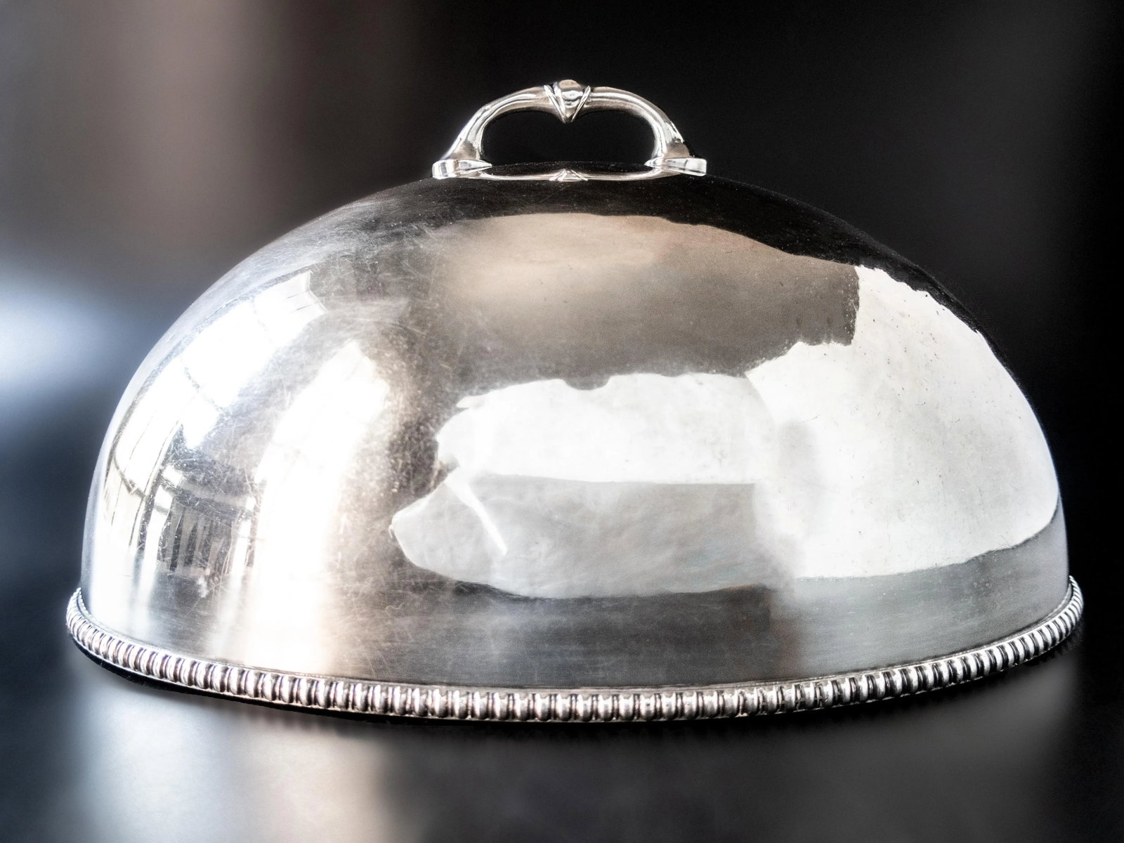 Antique Hotel Metropole Silverplate Meat Dome Food Cloche - 3
