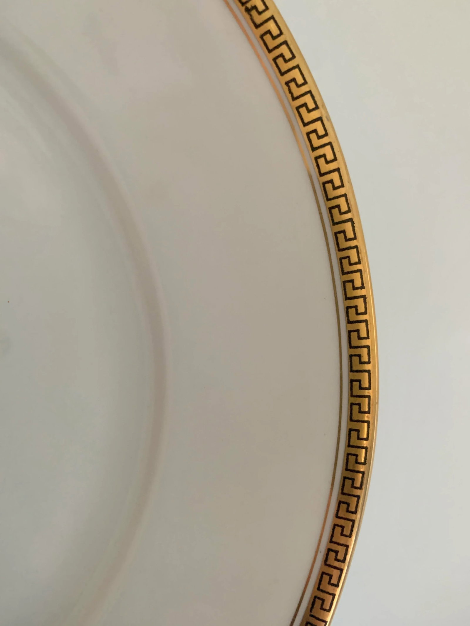 Antique German Greek Key Rimmed Luncheon Plates by Kpm, 1920s - 3