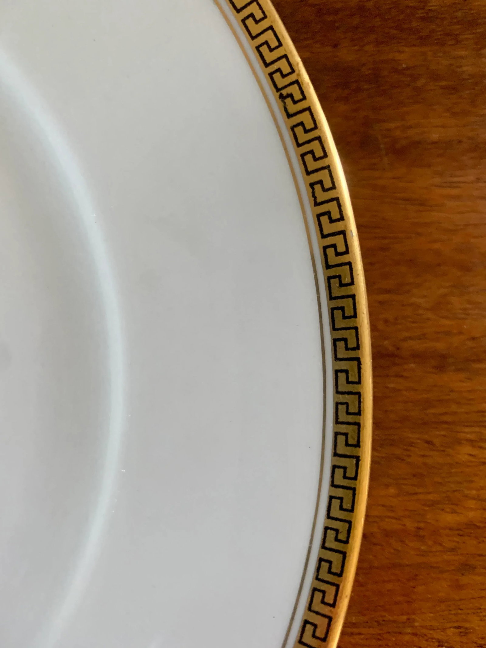 Antique German Greek Key Rimmed Luncheon Plates by Kpm, 1920s - 4