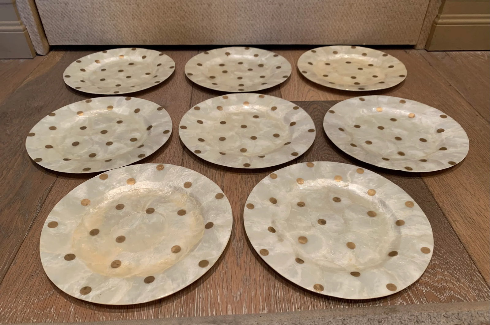 Vintage Capiz Shell Dishes - Set of 8 - 2
