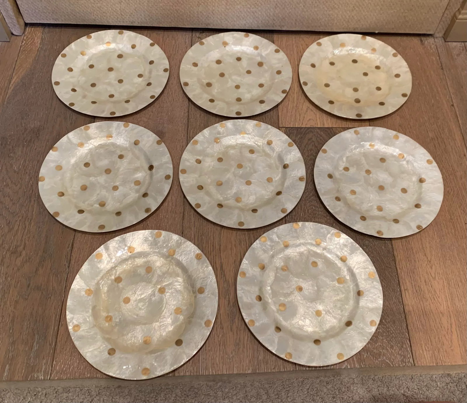 Vintage Capiz Shell Dishes - Set of 8 - 3