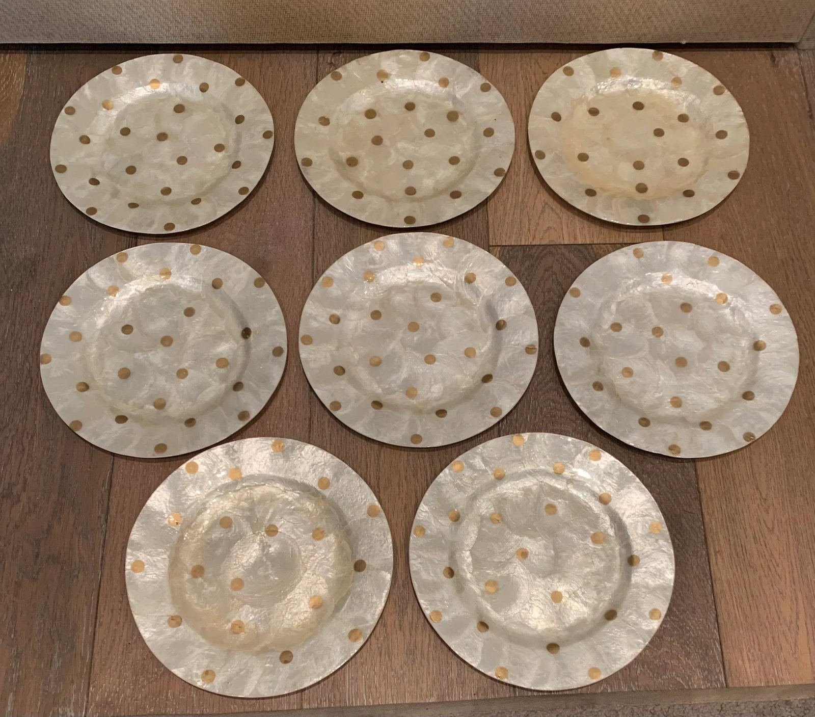 Vintage Capiz Shell Dishes - Set of 8 - 6