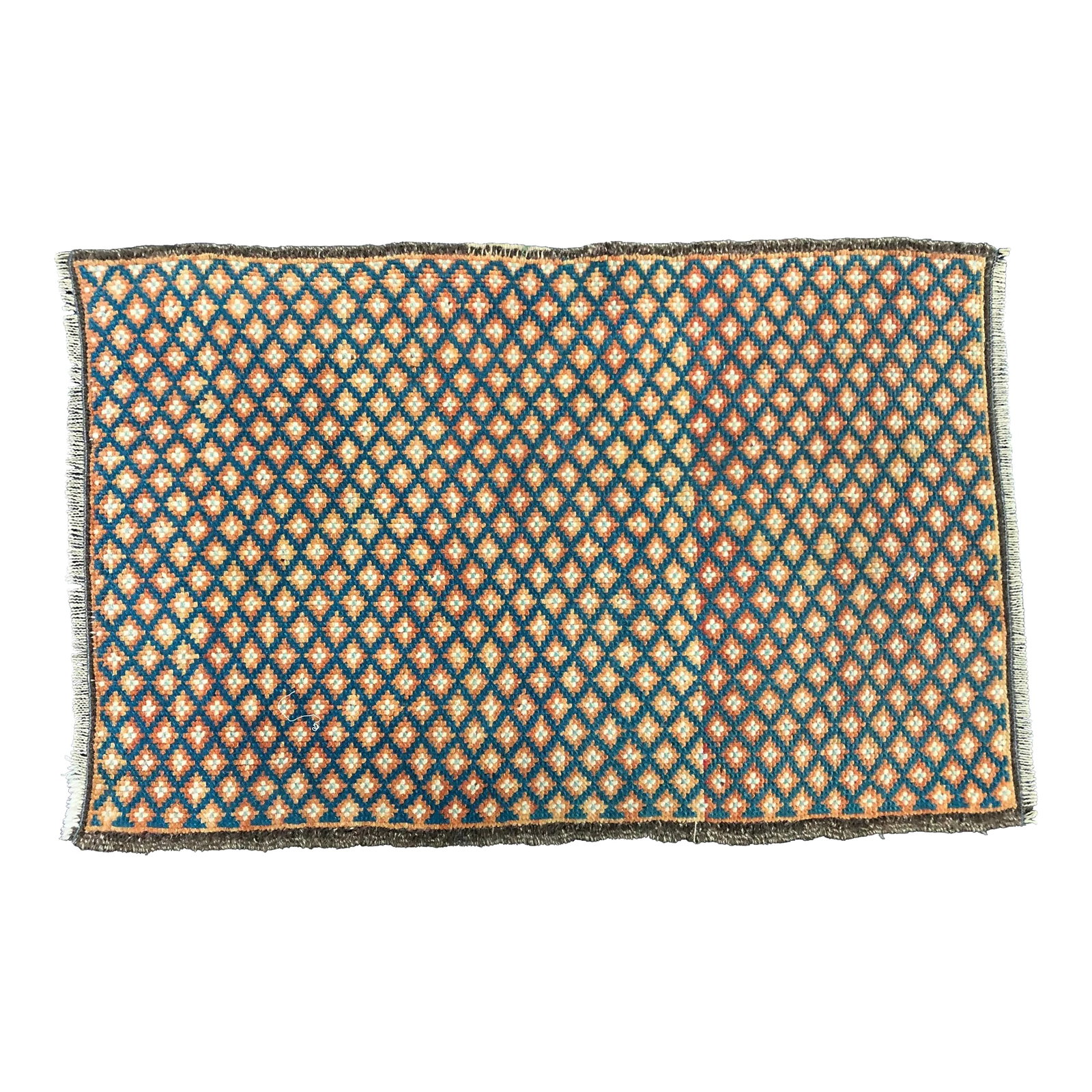 1960s Vintage Geometric Wool Rug: Handmade wool and cotton rug in Turkish Anatolia Small Rug, Vintage Oushak Rug, Turkish Vintage Anatolian Rug, Handmade wool Rug . One Of Kind Vintage Rug with perfect design and colors Condition: