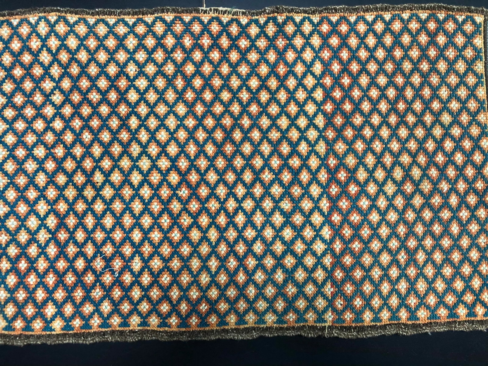 1960s Vintage Geometric Wool Rug - 4