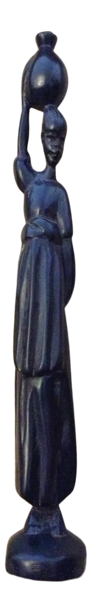 Vintage 1960s Hand Carved Mahogany Wood Carving African Wooden Mother Woman Figure Folk Art Figurine: This is a UNIQUE, Hard-To-Find, VINTAGE, EXCELLENT Condition, Hand Crafted "Hand Carved Mahogany Wood Carving African Folk Art Wooden Mother Woman Figure Figurine Statue" handmade in Benin, Africa in