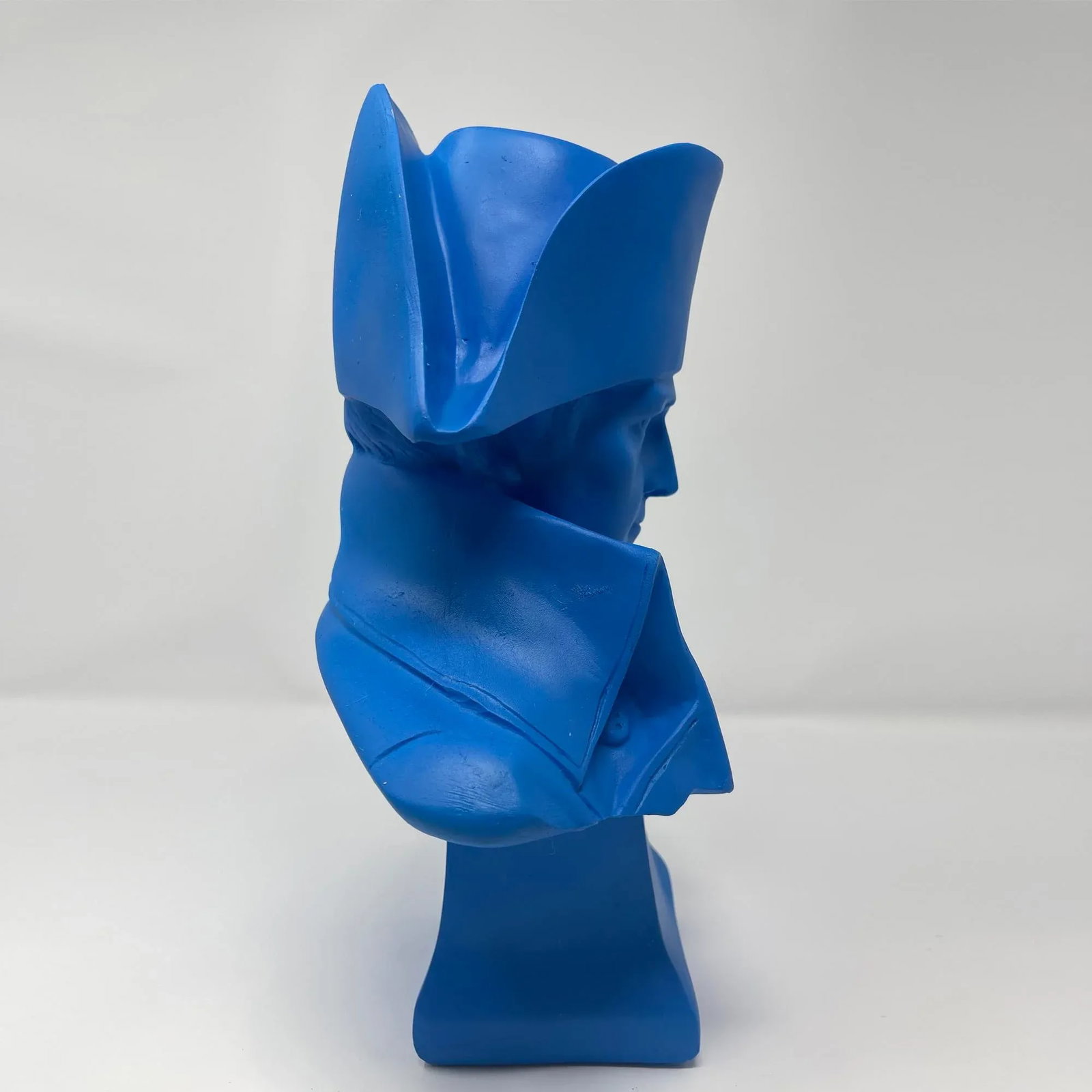 Blue Hand-Painted Bust Sculpture of Emperor Napoleon Bonaparte - 2