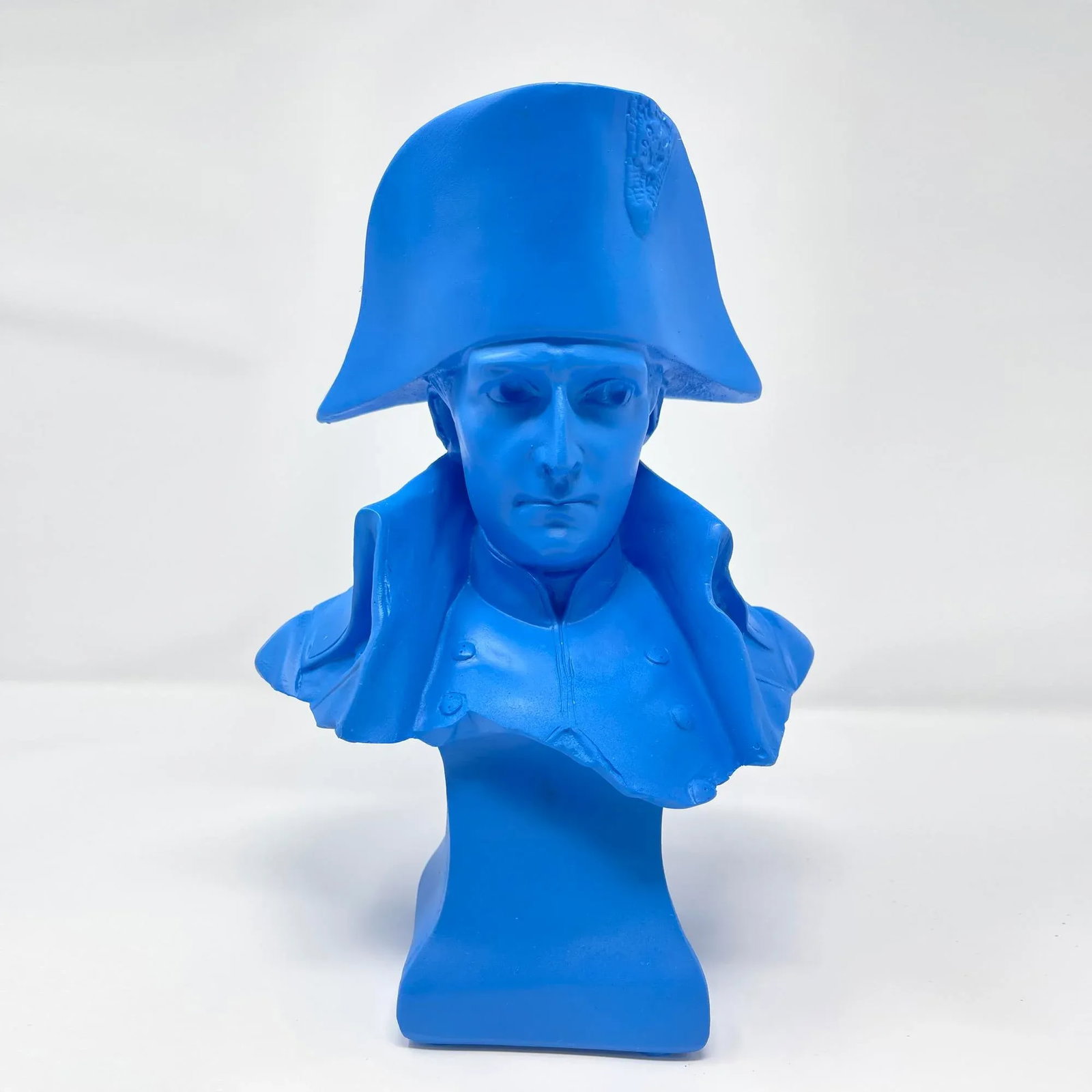 Blue Hand-Painted Bust Sculpture of Emperor Napoleon Bonaparte - 5