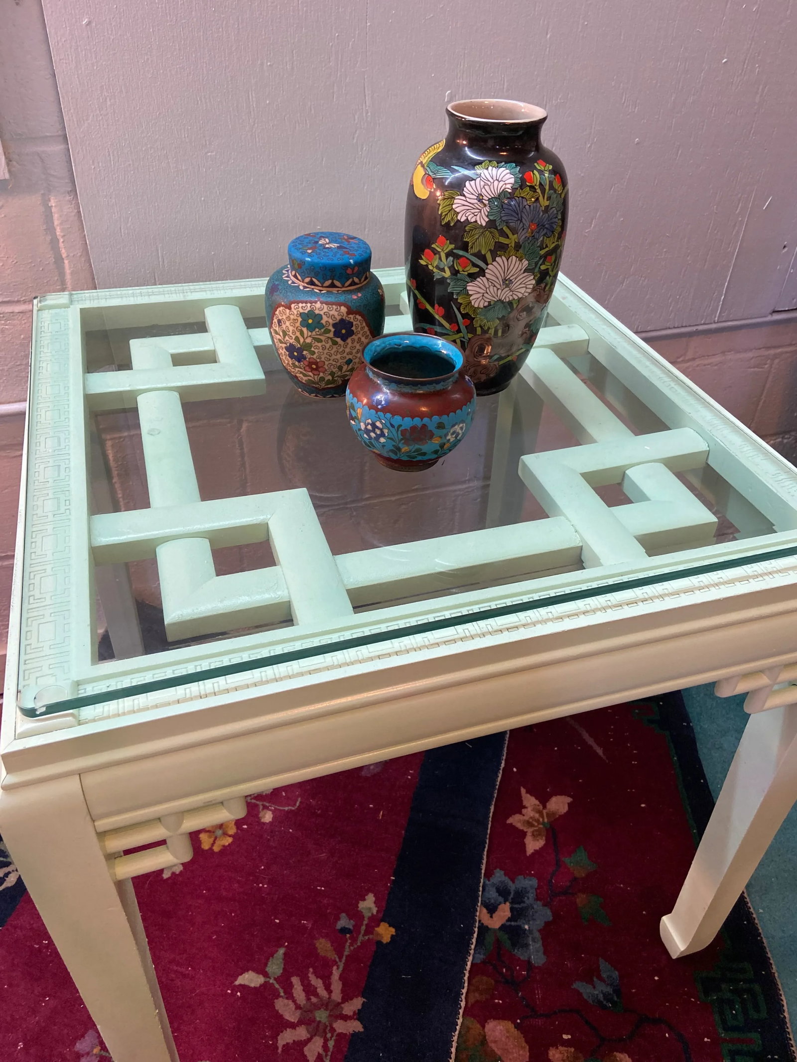 Antique Chinese Cloisonne Brush Pot - 7