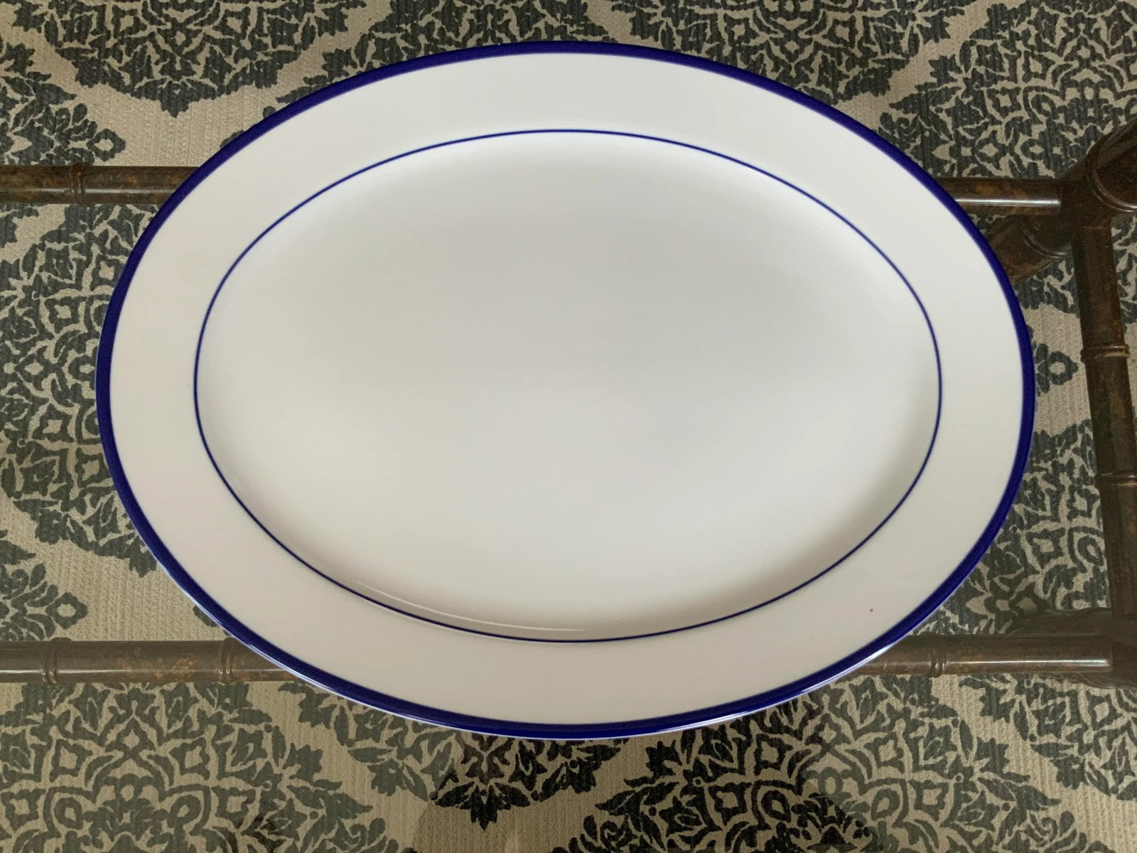 1980s Handmade Blue and White Covered Dish and Under Plate- 2 Pieces - 10