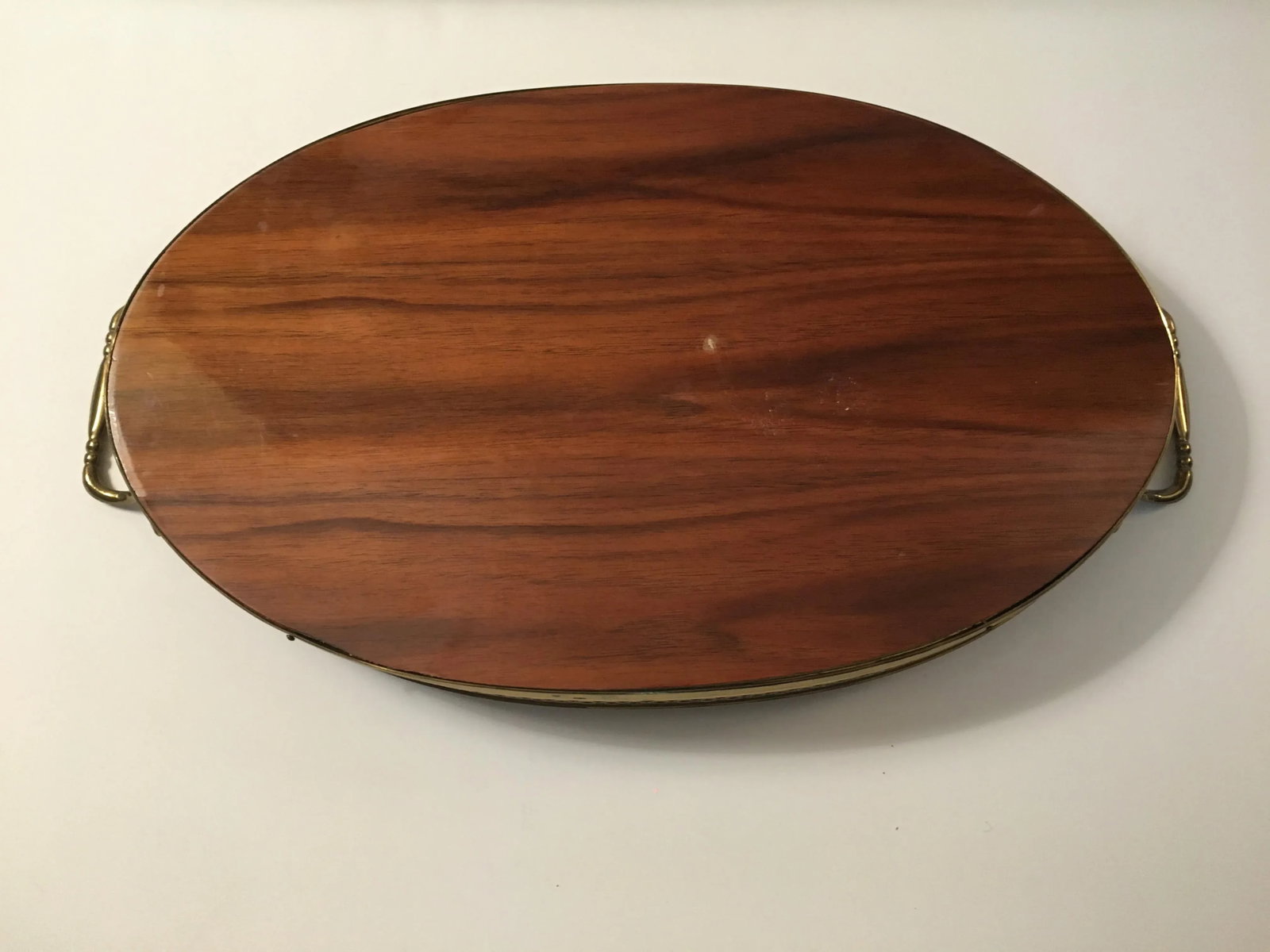 1970s Italian Oval Floral Inlay Tray - 2