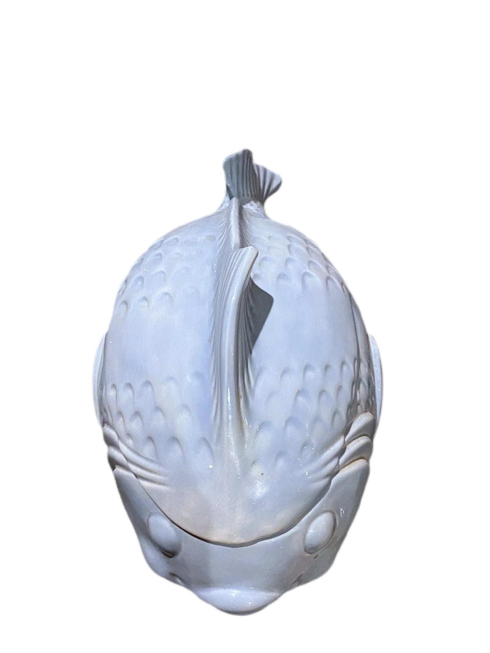 Vintage Figurative Blue Fish Lidded Serving Dish - 5
