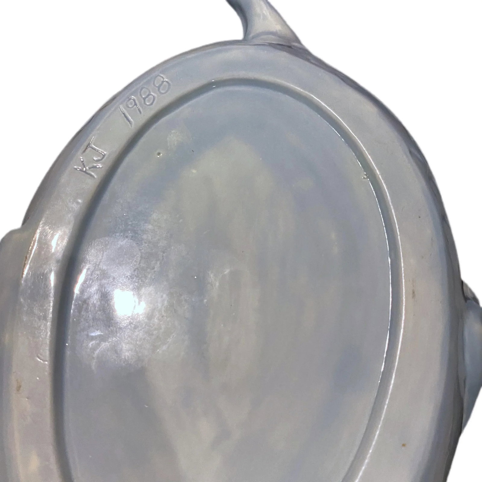 Vintage Figurative Blue Fish Lidded Serving Dish - 7