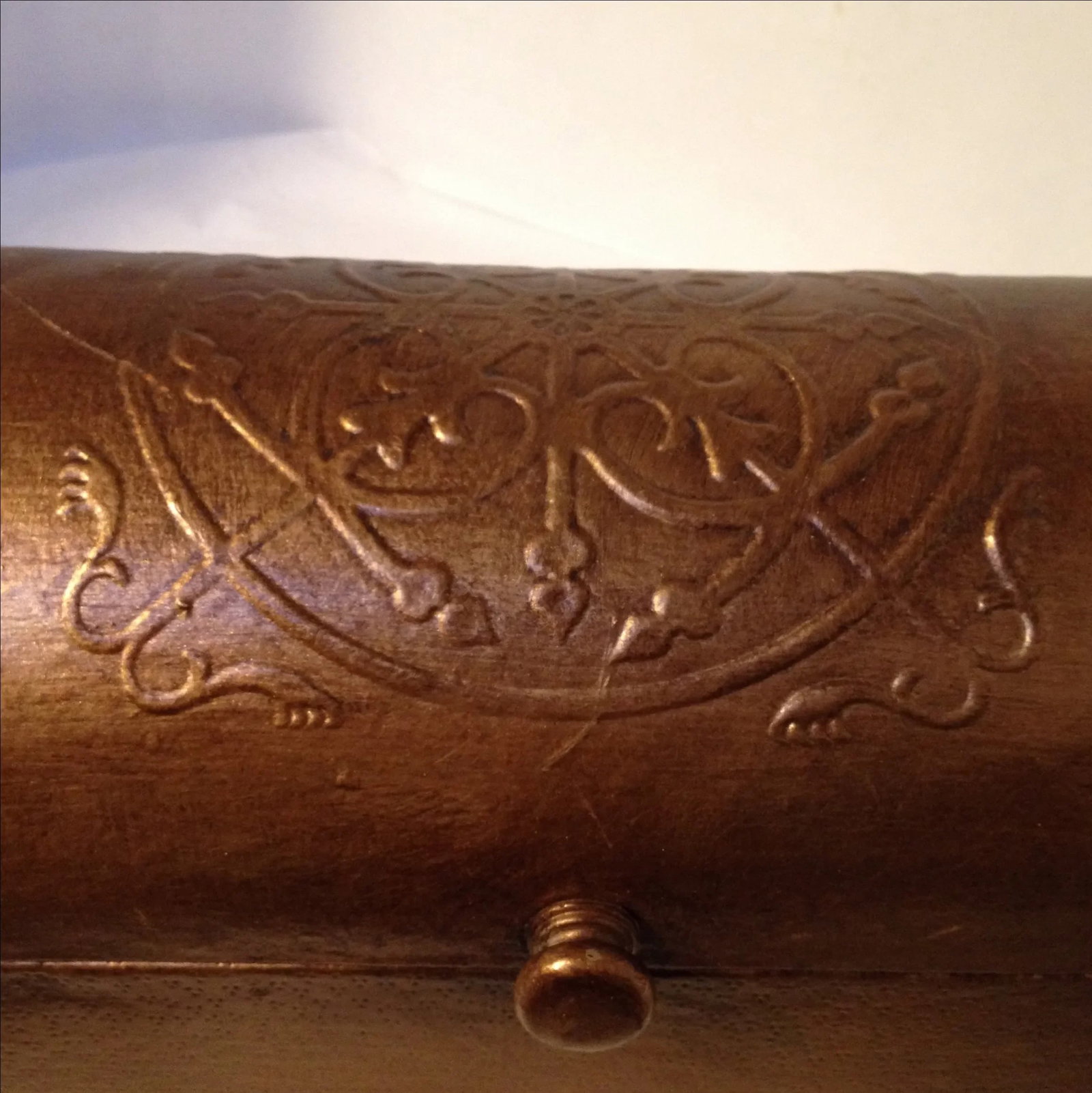Sarreid Copper Leather Chest - 2