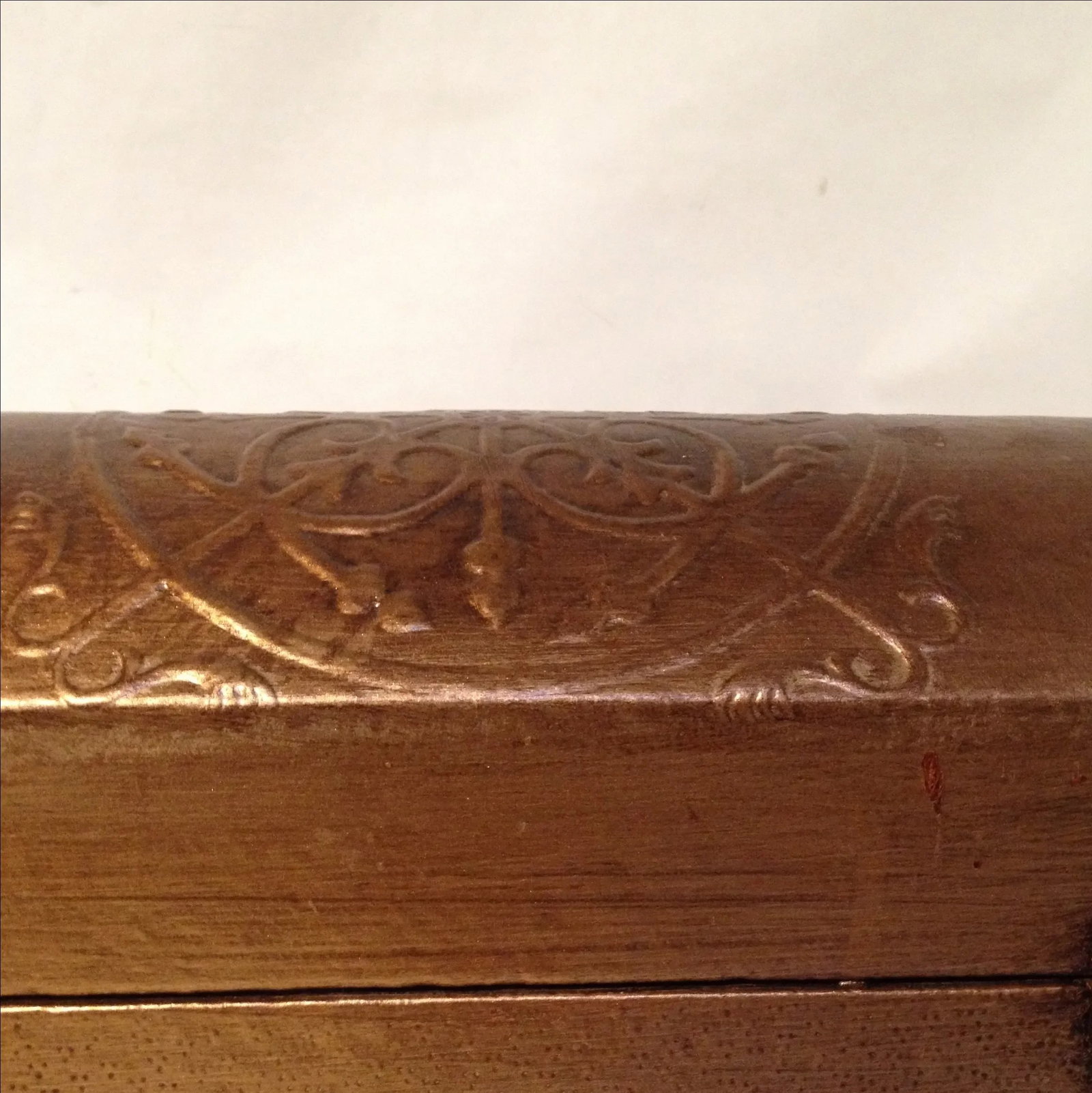 Sarreid Copper Leather Chest - 8