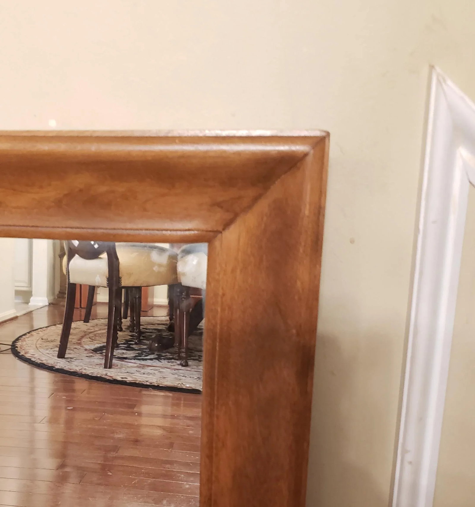 Vintage Ethan Allen Heirloom Nutmeg Maple Colonial Style Wall Mirror - 3
