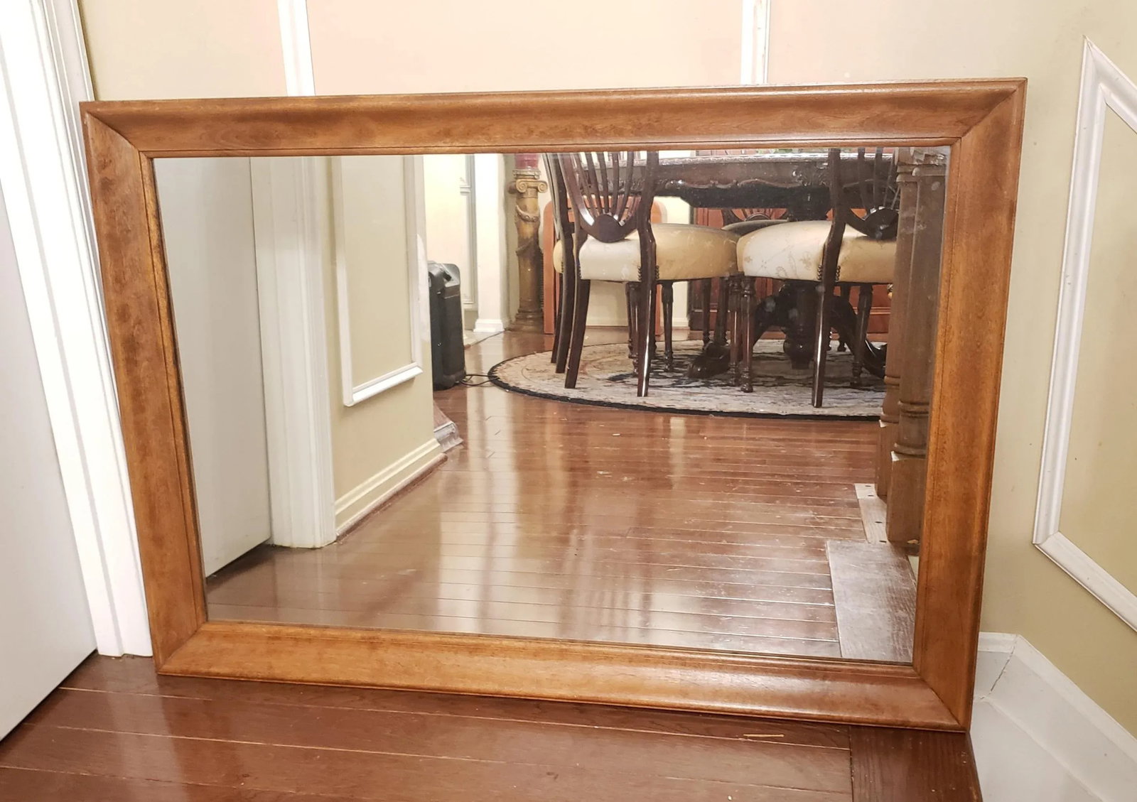 Vintage Ethan Allen Heirloom Nutmeg Maple Colonial Style Wall Mirror - 7