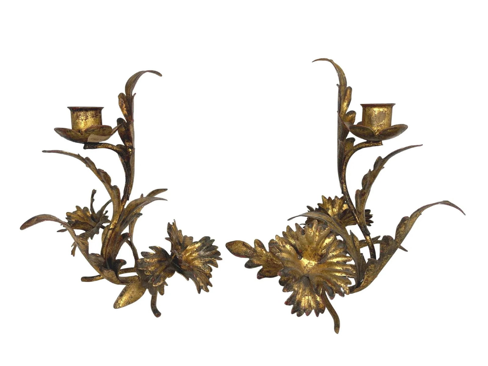 1950s Italian Tole Candleholders - a Pair - 3