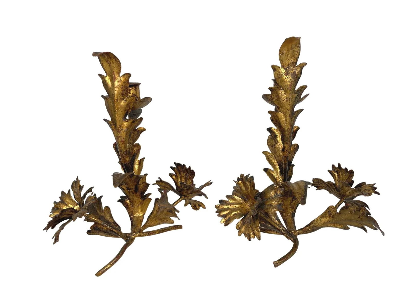 1950s Italian Tole Candleholders - a Pair - 4