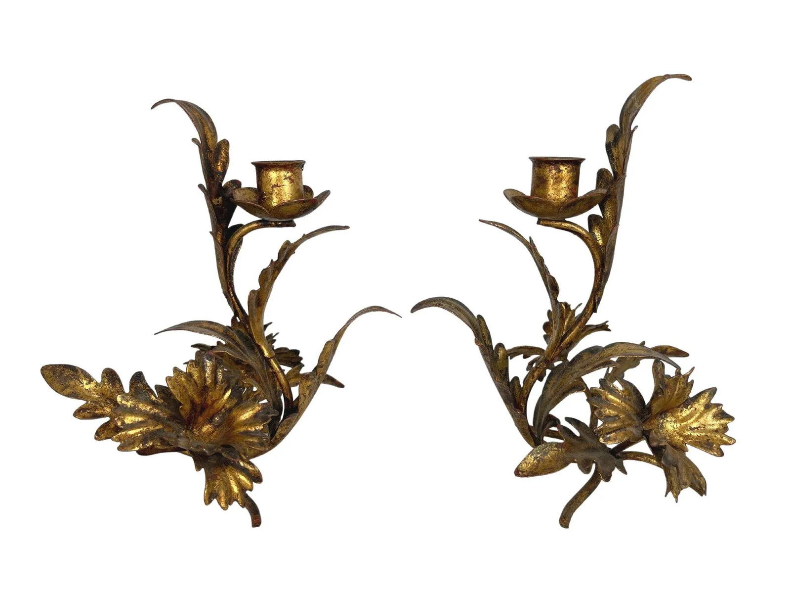 1950s Italian Tole Candleholders - a Pair - 6